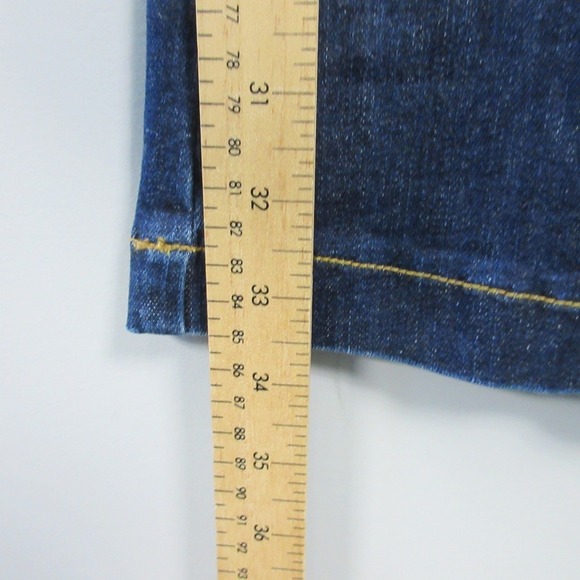 Spanx Clean Indigo Bootcut Trouser Women M Blue Flare Jeans Cotton Blend 562 - Picture 13 of 14